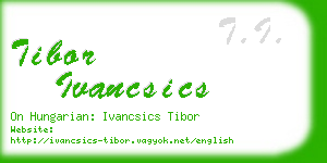 tibor ivancsics business card